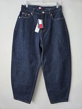 Tommy Hilfiger Jeans Women 30 Jeanie Balloon Barrel Leg Dark Wash NWT